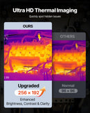VEVOR Caméra Thermique, Résolution Infrarouge 256 x 192 pixels, Imageur Thermique Portable avec Vision 2 Mpx, Fréquence de Rafraîchissement 25 Hz, Écran Tactile 8,9 cm, -20 °C à 460 °C, Transfert WiFi - image 3