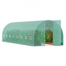 VEVOR Serre Tunnel Jardin, 835x290x225 cm, Tente Abri Plantes avec Cadre en Acier Galvanisé, Couverture en PE Verte, Porte à Glissière Enroulable, 16 Fenêtres, pour Extérieur Cultiver Légumes Fleurs - image 2