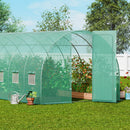 VEVOR Serre Tunnel Jardin, 835x290x225 cm, Tente Abri Plantes avec Cadre en Acier Galvanisé, Couverture en PE Verte, Porte à Glissière Enroulable, 16 Fenêtres, pour Extérieur Cultiver Légumes Fleurs - image 9