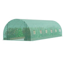 VEVOR Serre Tunnel Jardin, 890x295x198 cm, Tente Abri Plantes avec Cadre en Acier Galvanisé, Couverture en PE Verte, Porte à Glissière Enroulable, 12 Fenêtres, pour Extérieur Cultiver Légumes Fleurs - image 11