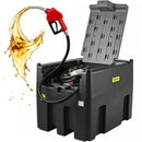 VEVOR Réservoir Diesel Portable 439 L Cuve de Ravitaillement Polyéthylène avec Pompe de Transfert 12 V Jauge de Carburant Tuyau 4 m Buse Ravitaillement pour Véhicules Appareils Agriculture Industrie