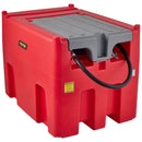 VEVOR Réservoir Diesel Portable 439 L Cuve de Ravitaillement Polyéthylène Rouge avec Pompe Transfert 12 V Jauge de Carburant Tuyau 4 m Buse Ravitaillement pour Véhicule Appareils Agriculture Industrie