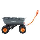VEVOR Chariot à benne basculante, capacité de charge 680 kg​, chariot de jardin en polyéthylène robuste avec cadre en acier, poignée convertible 2 en 1, roues 330 mm, brouette utilitaire pour pelouse - image 11