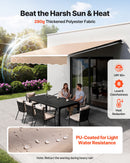 VEVOR Store Banne Manuel 4x2,4 m Auvent Rétractable Terrasse Extérieur 40°-90° Réglable Résistant au Vent/UV/Eau Auvent Pare-soleil Polyester avec Manivelle pour Patio, Arrière-cour, Jardin, Balcon - image 4