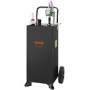 VEVOR Chariot à essence 30 gallons réservoir de stockage de carburant avec roues, pompe de transfert manuelle, conteneur d'essence carburant diesel pour voitures, tondeuses à gazon, VTT, bateaux, noir - image 2