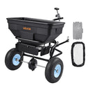 VEVOR Épandeur Engrais Tracté Capacité 59 kg Épandeur à Semence à Remorquer Largeur Épandage 0-3 m Semoir à Pousser pour Graines, Sel Déneigement, Semer Jardinage, Pelouse, Gazon, avec Roues 33 cm - image 10