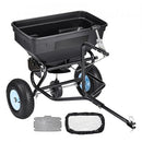 VEVOR Épandeur Engrais Tracté Capacité 59 kg Épandeur à Semence à Remorquer Largeur Épandage 0-3 m Semoir à Pousser pour Graines, Sel Déneigement, Semer Jardinage, Pelouse, Gazon, avec Roues 33 cm - image 2