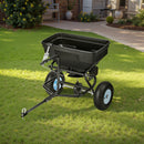 VEVOR Épandeur Engrais Tracté Capacité 59 kg Épandeur à Semence à Remorquer Largeur Épandage 0-3 m Semoir à Pousser pour Graines, Sel Déneigement, Semer Jardinage, Pelouse, Gazon, avec Roues 33 cm - image 9