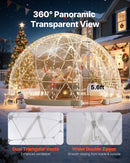 VEVOR Tente à Bulle Dôme, 3,6 x 2,2 m, Tente Igloo Transparente Résistante, 4 à 7 Personnes, avec Fenêtres, pour Extérieur, Camping, Terrasse, Arrière-cour, Fêtes, Anniversaires, Mariage - image 3