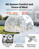 VEVOR Tente à Bulle Dôme, 2,9 x 1,7 m, Tente Igloo Bulle Transparente Résistante, 2 à 4 Personnes, avec Fenêtres pour Extérieur, Camping, Terrasse, Arrière-cour, Jardin, Fêtes, Anniversaires, Mariage - image 5