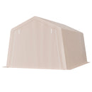 VEVOR Abri de Jardin, 305x458 cm, Tente de Rangement, avec Double Porte à Fermeture Éclair Enroulable, Abri de Stockage Portable Robuste, Garage Extérieur pour Motos, Vélos, Outils de Jardin, Beige - image 12