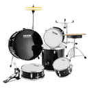 VEVOR Kit de batterie pour adulte, 560 mm, batterie complète débutant pleine grandeur, 5PCS, basses toms, caisse claire, siège, supports, cymbales charleston, baguettes, instruments de musique, noir - image 11
