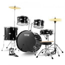 VEVOR Kit de batterie pour adulte, 560 mm, batterie complète débutant pleine grandeur, 5PCS, basses toms, caisse claire, siège, supports, cymbales charleston, baguettes, instruments de musique, noir - image 2