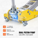 VEVOR Cric Rouleur 3 tonnes, Cric de Plancher Hydraulique à Profil Bas, Hauteur de Levage 93-465 mm, en Aluminium Robuste, Pompe de Levage Rapide à Double Piston, pour Lever Camion SUV Atelier - image 5