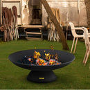 VEVOR Braséro Extérieur de Jardin Diamètre du Bol 76 cm Bol de Feu Extérieur Fonte Durable Peint en Noir Braséro Barbecue Bâton de Bois de Chauffage Fourni pour Profiter de Rassemblements Chaleureux - image 9