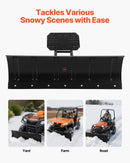 VEVOR Lame Chasse Neige Universelle, 122 cm, Lame de Déneigement en Acier Réglable en Hauteur et de Gauche à Droite, 3 Modes de Montage, pour la Plupart des VTT et UTV, sur Allées, Chemins de Ferme - image 7