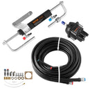 VEVOR Kit Direction Hydraulique Hors-bord 90 hp 6,1 m Système de Direction pour Bateau, Monomoteur, avec Pompe de Barre 2,5 MPa, Vérin de Verrouillage Bidirectionnel, 2 Flexibles Haute Résistance
