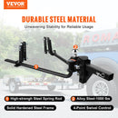 VEVOR Attelage de Distribution de Poids 453 kg Attelage de Répartition de Charge avec Tige 50 mm, Boule 58,7 mm, Contrôle de Balancement Remorque pour Nivellement de Charge, Revêtement en Poudre Noir - image 3