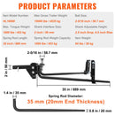 VEVOR Attelage de Distribution de Poids 453 kg Attelage de Répartition de Charge avec Tige 50 mm, Boule 58,7 mm, Contrôle de Balancement Remorque pour Nivellement de Charge, Revêtement en Poudre Noir - image 8