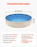 VEVOR Revêtement de Piscine Ronde, 640x120 cm, Doublure Durable de Style Duobead en Vinyle Calibre Standard, Résiste à l'Usure, Rétention d'Eau, pour Piscines Hors Sol à Parois de Hauteur 132 cm - image 8