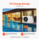 VEVOR Pompe à chaleur pour piscine, capacité de chauffage 1,48-7,11 kW, chauffage électrique de piscine à fréquence variable à économie d'énergie pour piscines hors sol 15 à 30 m³, AC220-240 V 50 Hz - image 5