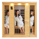 VEVOR Sauna Infrarouge Lointain pour 3-4 Personnes, Cabine Sauna Domestique Bois de Pruche Infrarouge à Faible EMF, 2580 W, avec Porte en Verre Trempé, Haut-parleurs Bluetooth, Lumières Chromothérapie - image 11