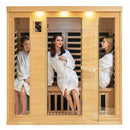 VEVOR Sauna Infrarouge Lointain pour 3-4 Personnes, Cabine Sauna Domestique Bois de Pruche Infrarouge à Faible EMF, 2580 W, avec Porte en Verre Trempé, Haut-parleurs Bluetooth, Lumières Chromothérapie - image 2