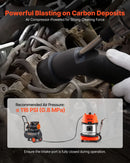 VEVOR Aérogommeuse à Coquille de Noix 13 L Sableuse à Noix 1200 W Nettoyeur Carbone de Moteur Automobile sur Roues pour Collecteurs d'Admission et Soupapes, avec 2,5 kg de Coquilles, 23 Adaptateurs - image 4