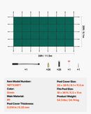 VEVOR Bâche Piscine Rectangulaire Hivernage 6,1 x 11,6 m, Bâche à Bulle Piscine Verte, Couverture Solaire Piscine Extérieur, Protection de Piscine et des Enfants - image 8