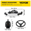 VEVOR Kit de Direction Hydraulique pour Bateau 300 HP, Cylindre de Direction Hors-bord, Pompe à Barre avec Volant et Tuyau de Direction Hydraulique de 5,5 m, pour Système de Direction des Bateaux - image 8