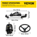 VEVOR Kit de Direction Hydraulique pour Bateau 300 HP, Cylindre de Direction Hors-bord, Pompe à Barre avec Volant et Tuyau de Direction Hydraulique de 6 m, pour Système de Direction des Bateaux Marine - image 8