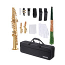 VEVOR Saxophone Droit Soprano Si Bémol Kit Saxophone Débutants Laiton Résistant avec Étui de Transport, Bec, Sangles, Chiffon et Tige de Nettoyage, Gants, 23 Touches, pour Débutants, Étudiants, Doré - image 10