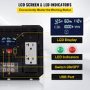 VEVOR Onduleur Onde Sinusoïdale Modifiée 5000 W CC 12 V vers CA 110 V Écran LCD - image 5