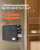 VEVOR Générateur de Vapeur Sauna 7,5 kW, Générateur de Vapeur Douche Bain Spa avec Contrôleur, Kit Vidange Automatique, Protection Contre Surchauffe, Marche Sec, Surpression, Efficacité 10 min à 24 h - image 3