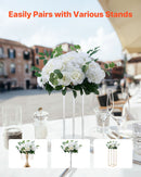 VEVOR Boules de Fleurs Artificielles Lot de 10 Diamètre Max 45 cm Compositions Roses Blanches Artificielles, Fausses Fleurs Décoratives pour Centres de Table, Mariages, Saint-Valentin, Déco Intérieur - image 5