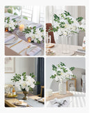 VEVOR Boules de Fleurs Artificielles Lot de 10 Diamètre Max 45 cm Compositions Roses Blanches Artificielles, Fausses Fleurs Décoratives pour Centres de Table, Mariages, Saint-Valentin, Déco Intérieur - image 8