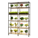 VEVOR Support Plantes Intérieur avec Lampe de Croissance, Étagère Plantes 6 Niveaux en Métal, Double Rangée, Hauteur 180 cm, 200 W, avec Roulettes, Minuterie, Meuble Présentoir pour Pots de Fleurs - image 11