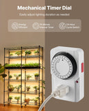 VEVOR Support Plantes Intérieur avec Lampe de Croissance, Étagère Plantes 6 Niveaux en Métal, Double Rangée, Hauteur 180 cm, 200 W, avec Roulettes, Minuterie, Meuble Présentoir pour Pots de Fleurs - image 5