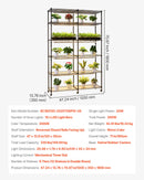 VEVOR Support Plantes Intérieur avec Lampe de Croissance, Étagère Plantes 6 Niveaux en Métal, Double Rangée, Hauteur 180 cm, 200 W, avec Roulettes, Minuterie, Meuble Présentoir pour Pots de Fleurs - image 8
