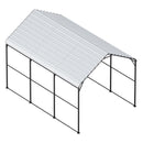 VEVOR Abri de voiture en métal robuste, 3 x 4,5 m, abri de garage extérieur avec cadre et toit en acier galvanisé, auvent pour voiture multi-usage avec parois latérales amovibles, pour pick-up, bateau - image 11