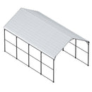 VEVOR Abri de voiture en métal robuste, 3,6 x 6 m, abri de garage extérieur avec cadre et toit en acier galvanisé, auvent pour voiture multi-usage avec parois latérales amovibles, pour pick-up, bateau - image 11